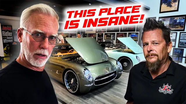 Dave Bell and Dave Kindig in the Kindig It Design showroom, "This place is insane!"